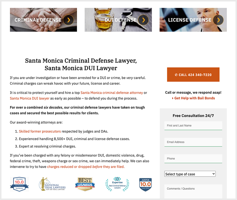 location pages law firm seo