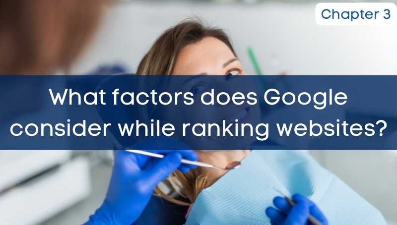 What factors does Google consider while ranking websites?
