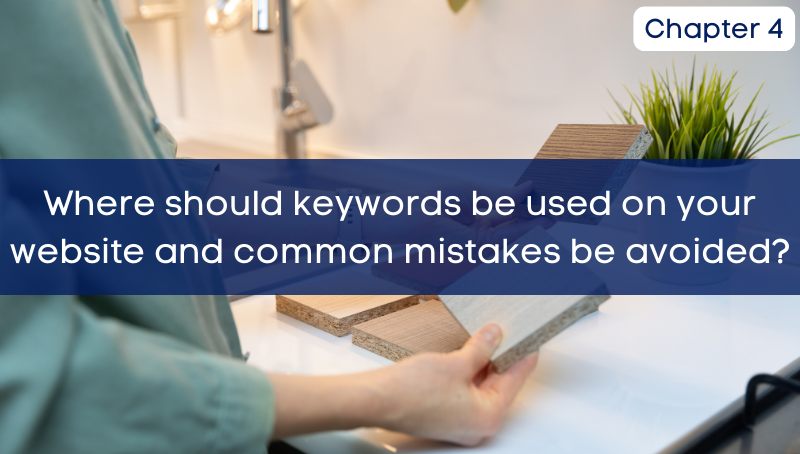 Where should keywords be used on your website and common mistakes be avoided?